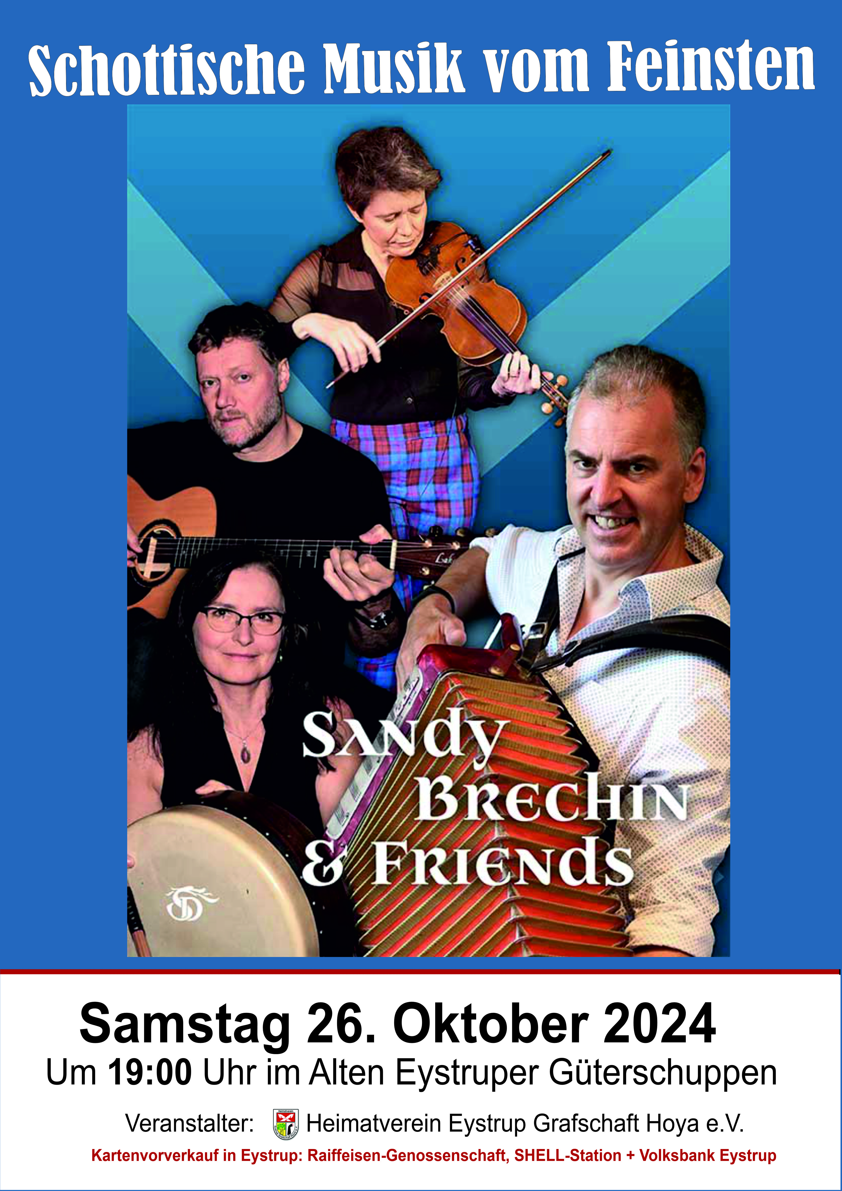 Sandy Brechin & Friends, Konzert im Alten Eystruper Güterschuppen